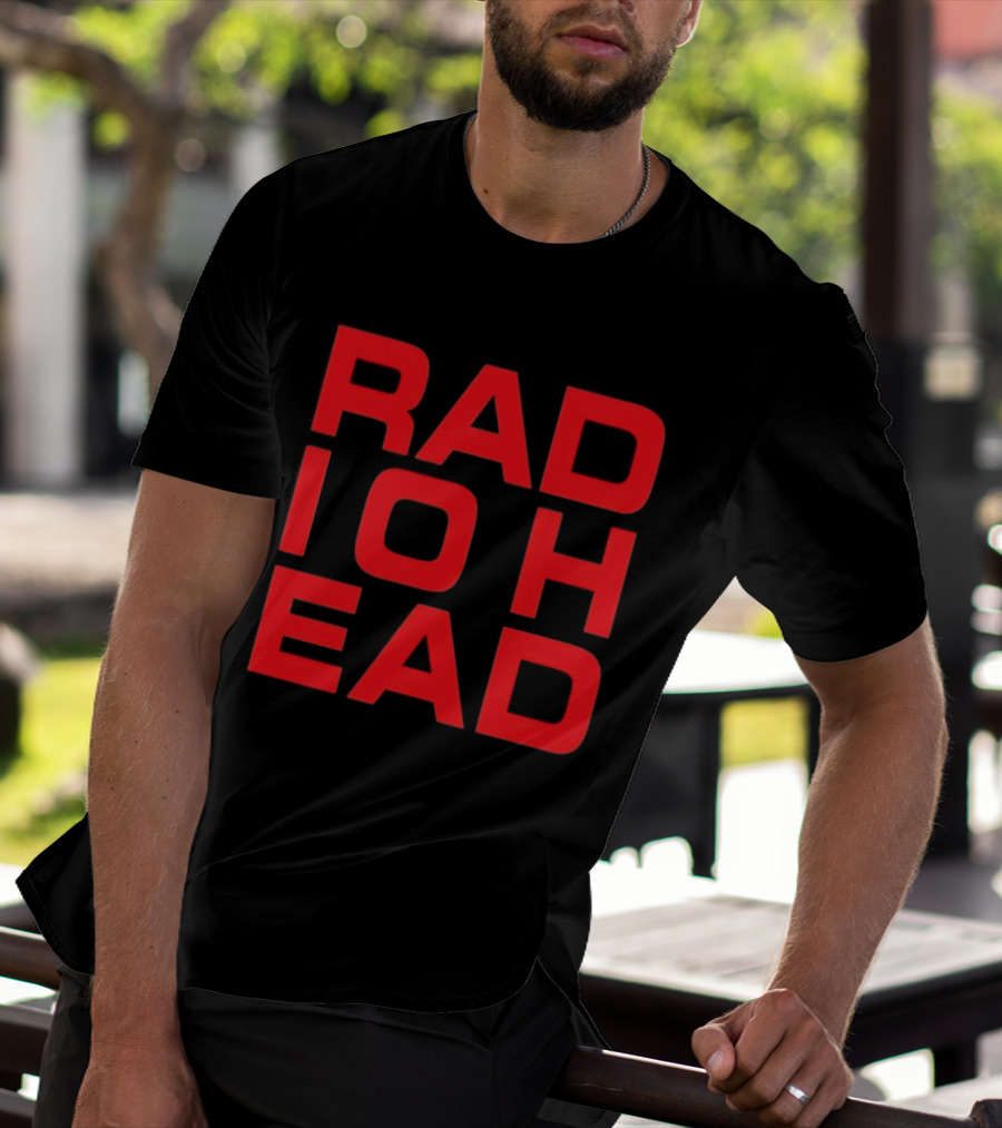 Radiohead BK 25 Bassic Red Text Block T-Shirt