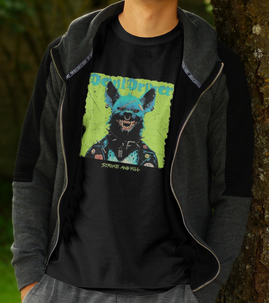 DevilDriver 2026 Strike And Kill Blue Canine With Punk Jacket T-Shirt