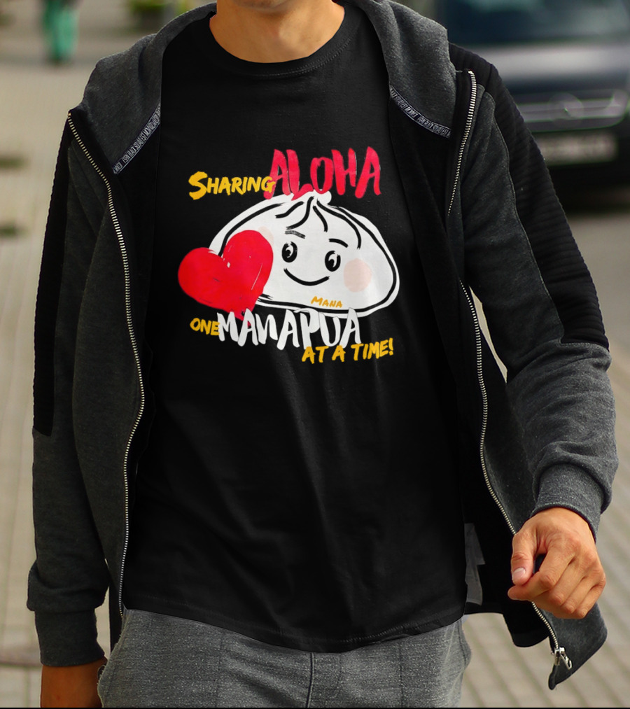 Sharing Aloha One Manapua At A Time Mana Heart T-Shirt
