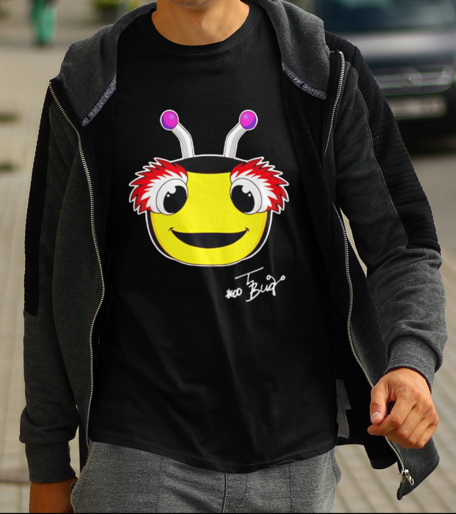 Tampa Bay Lightning Thunderbug Mascot Yellow Face Cartoon T-Shirt