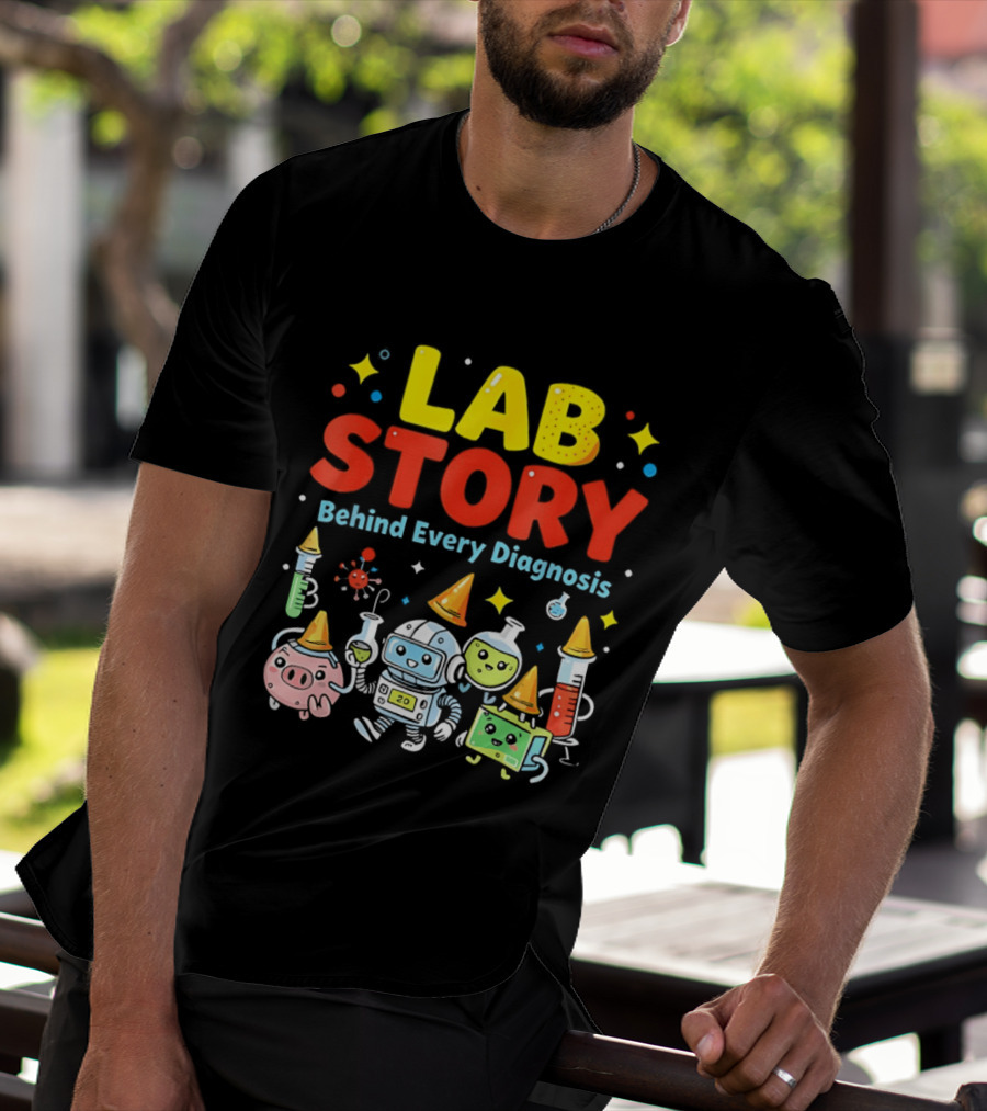 Lab Story Behind Every Diagnosis Week 2026 Medical Laboratory Technician Team T-Shirt