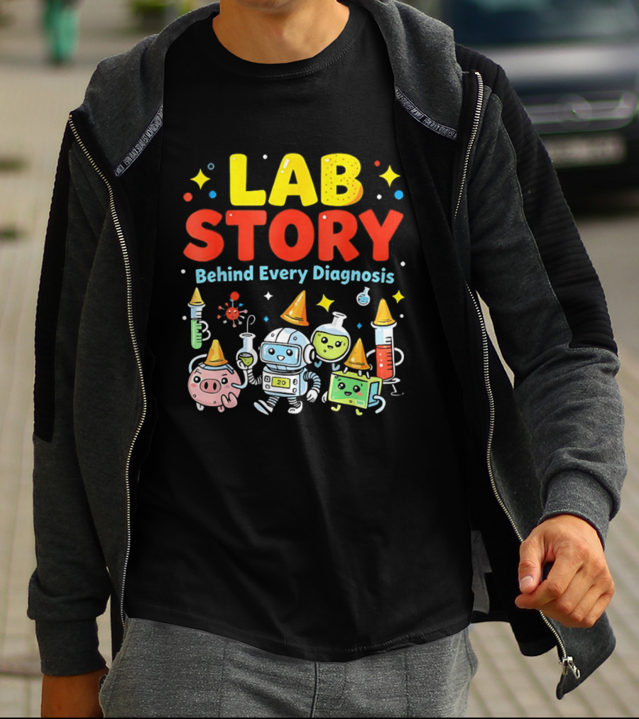Lab Story Behind Every Diagnosis Week 2026 Medical Laboratory Technician Team T-Shirt