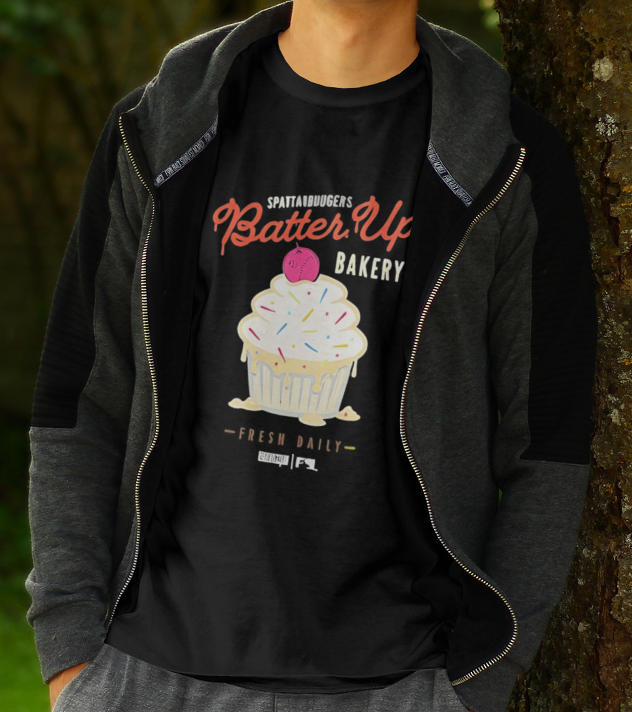Batter Up Bakery Fresh Daily Cupcake Baseball T-Shirt