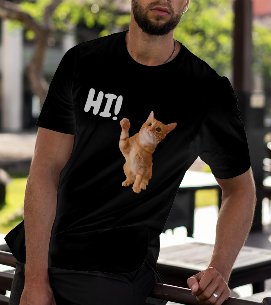 Cat Dandy Hi Paw Wave T-Shirt
