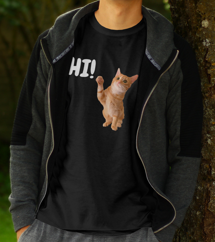 Cat Dandy Hi Paw Wave T-Shirt