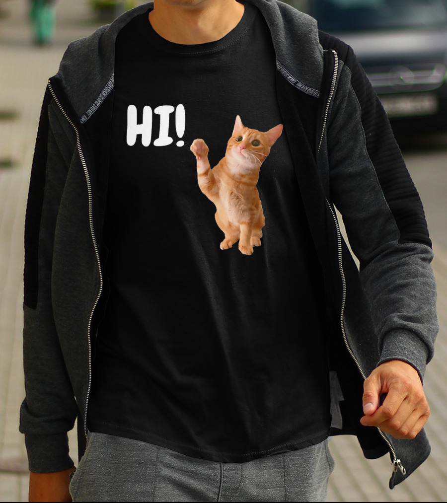 Cat Dandy Hi Paw Wave T-Shirt