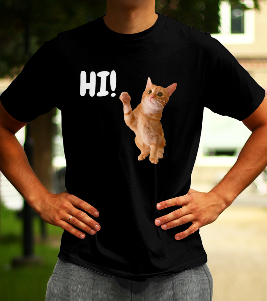 Cat Dandy Hi Paw Wave T-Shirt