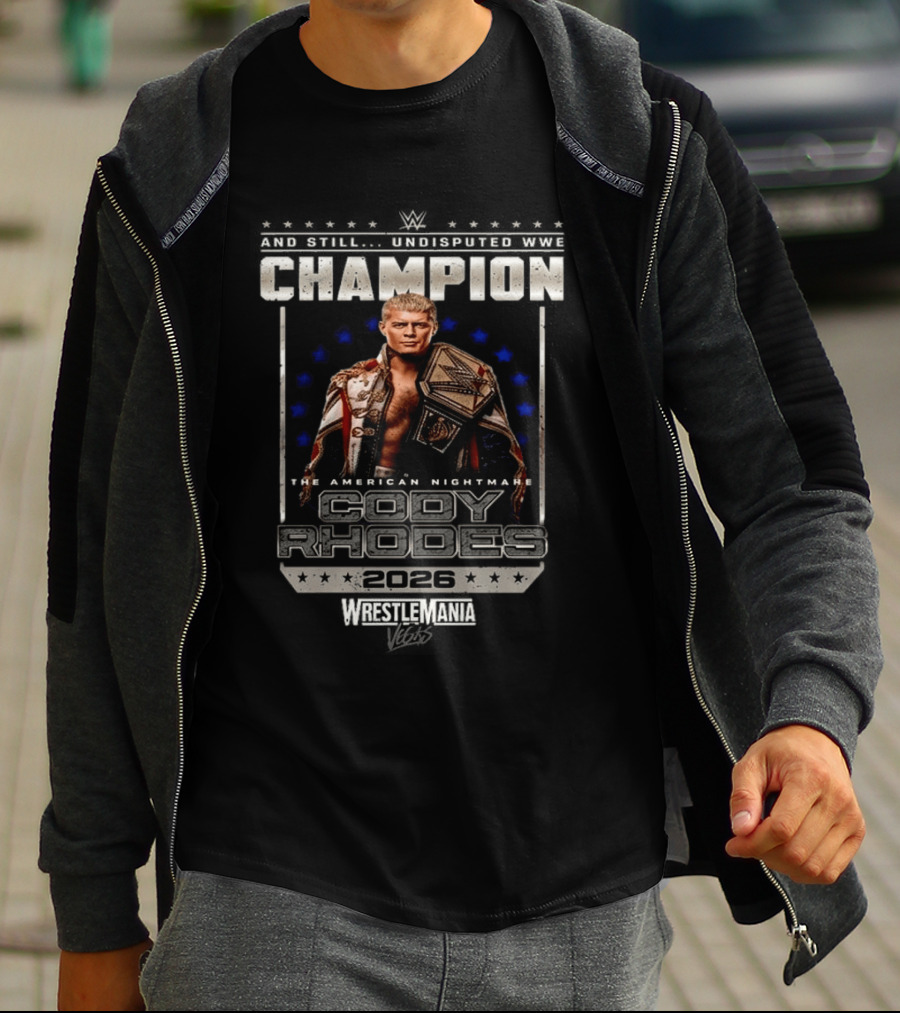 WrestleMania Champion The American Nightmare Cody Rhodes 2026 T-Shirt