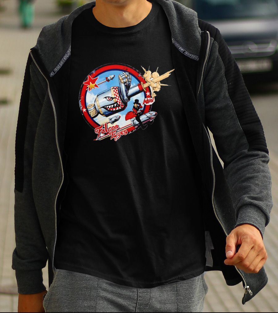 Falcon Eyes WWII Fighter Jet Adios Rocket Punch Action T-Shirt