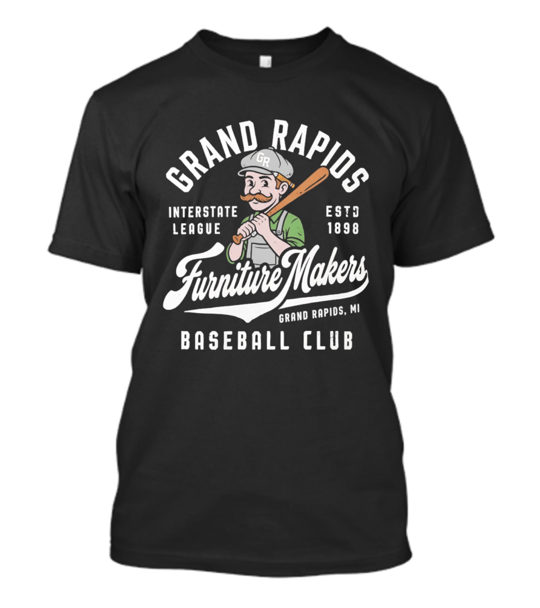 Grand Rapids Furniture Makers Baseball Club Interstate League Est 1898 T-Shirt