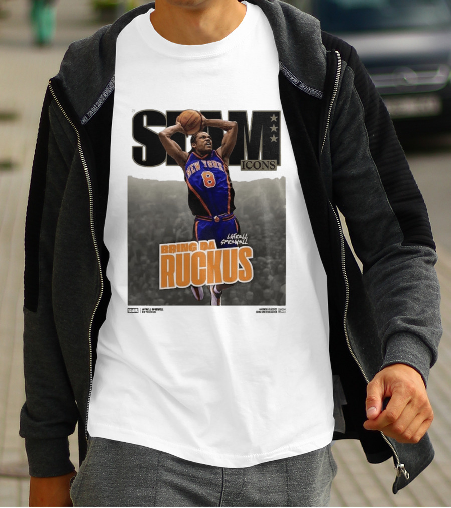 Slam Icons Latrell Sprewell Bring Da Ruckus New York Knicks T-Shirt