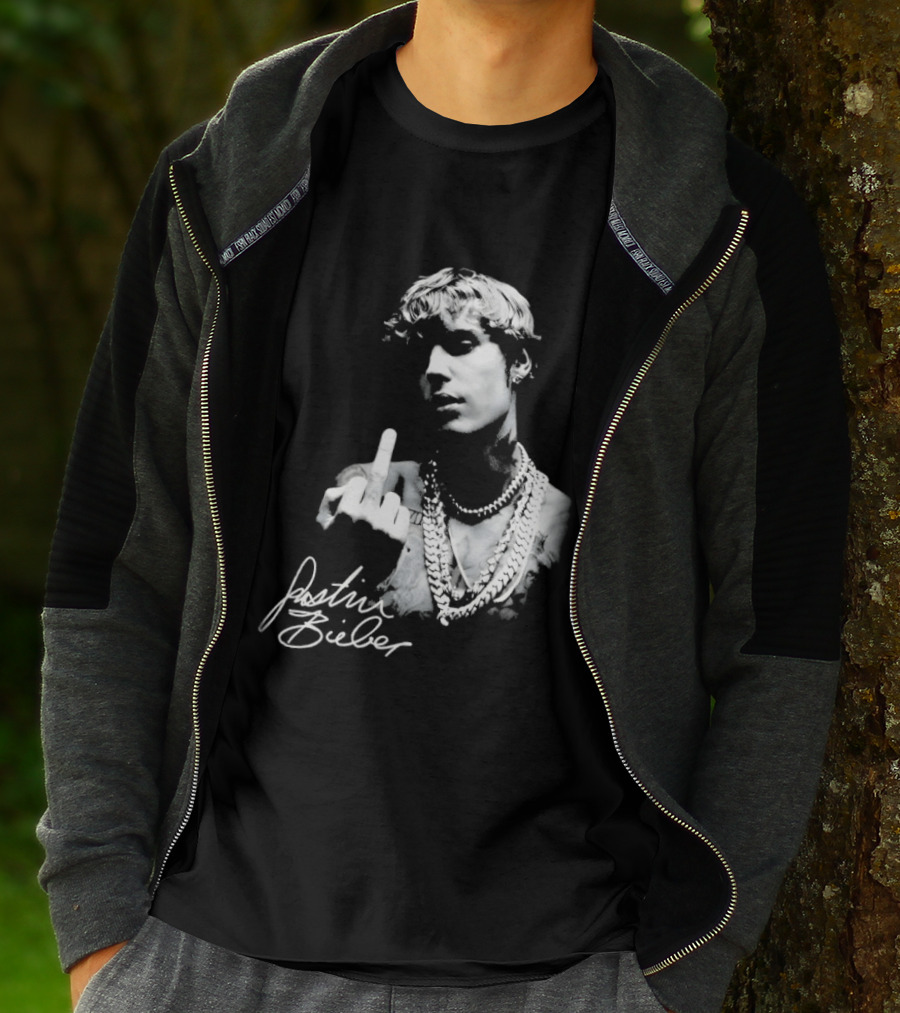 Justin Bieber Middle Finger Gesture T-Shirt