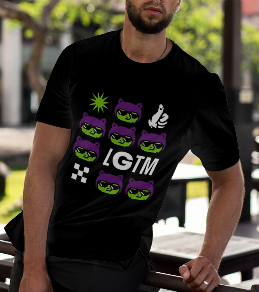 LGTM Grand Prix Green Faces And Thumbs Up T-Shirt