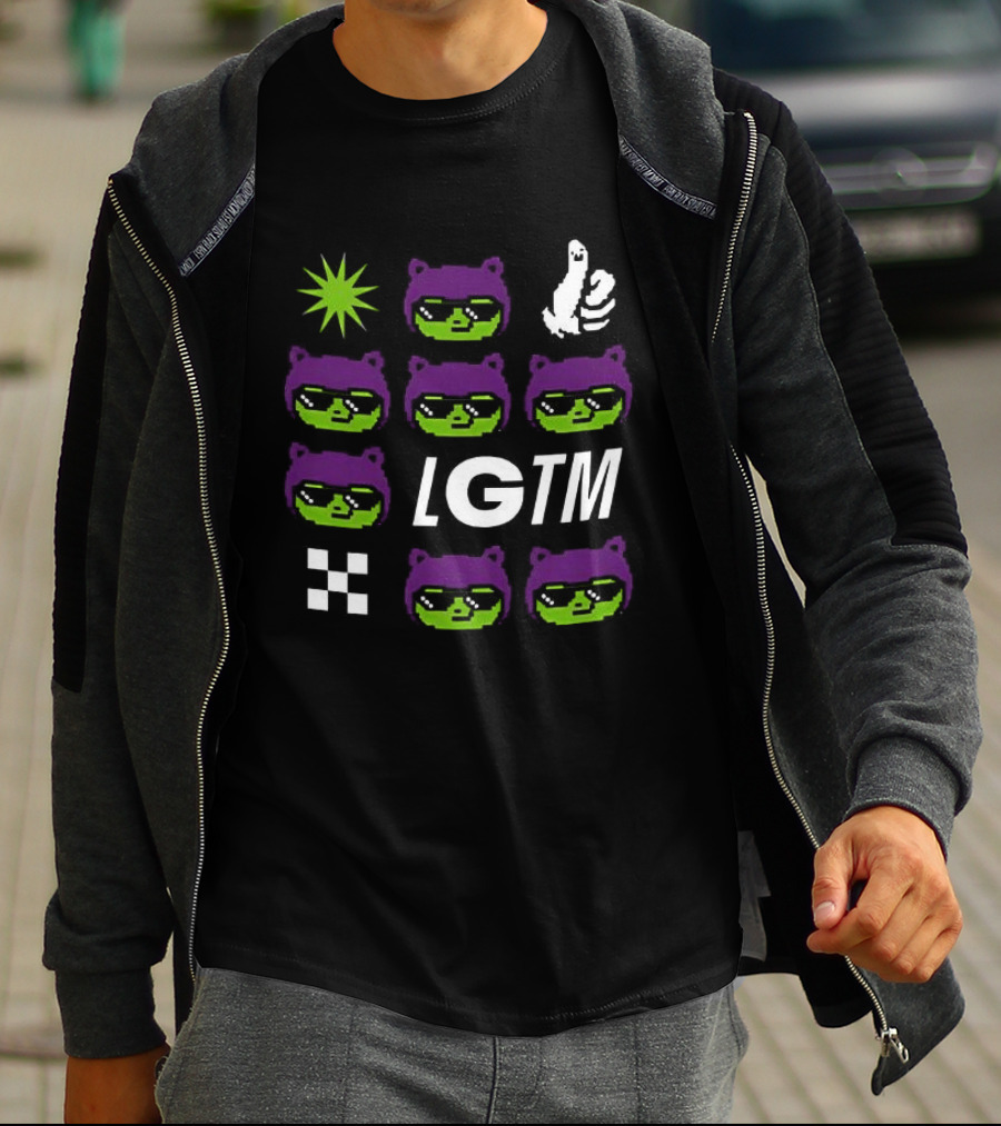 LGTM Grand Prix Green Faces And Thumbs Up T-Shirt