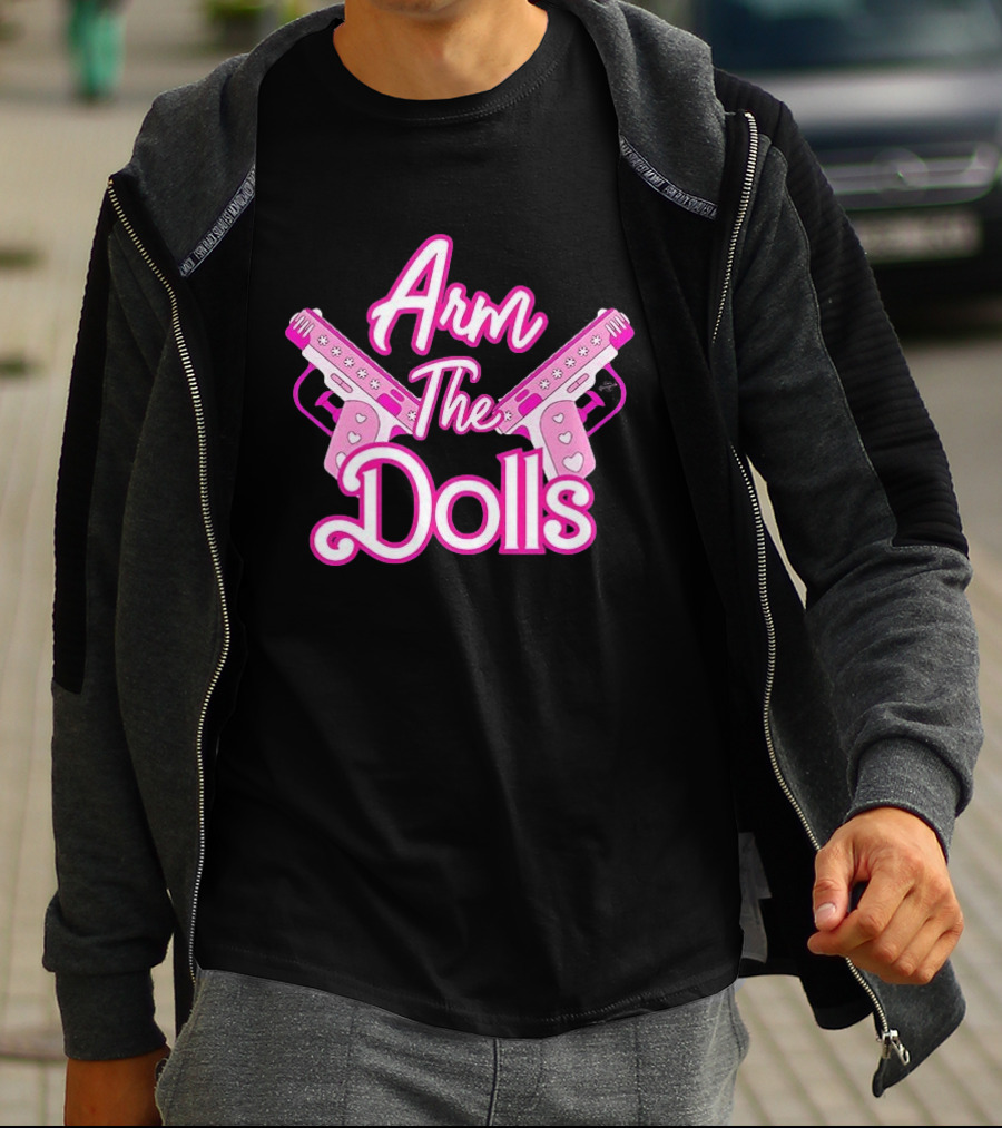 Arm The Dolls Pink Heart Guns T-Shirt