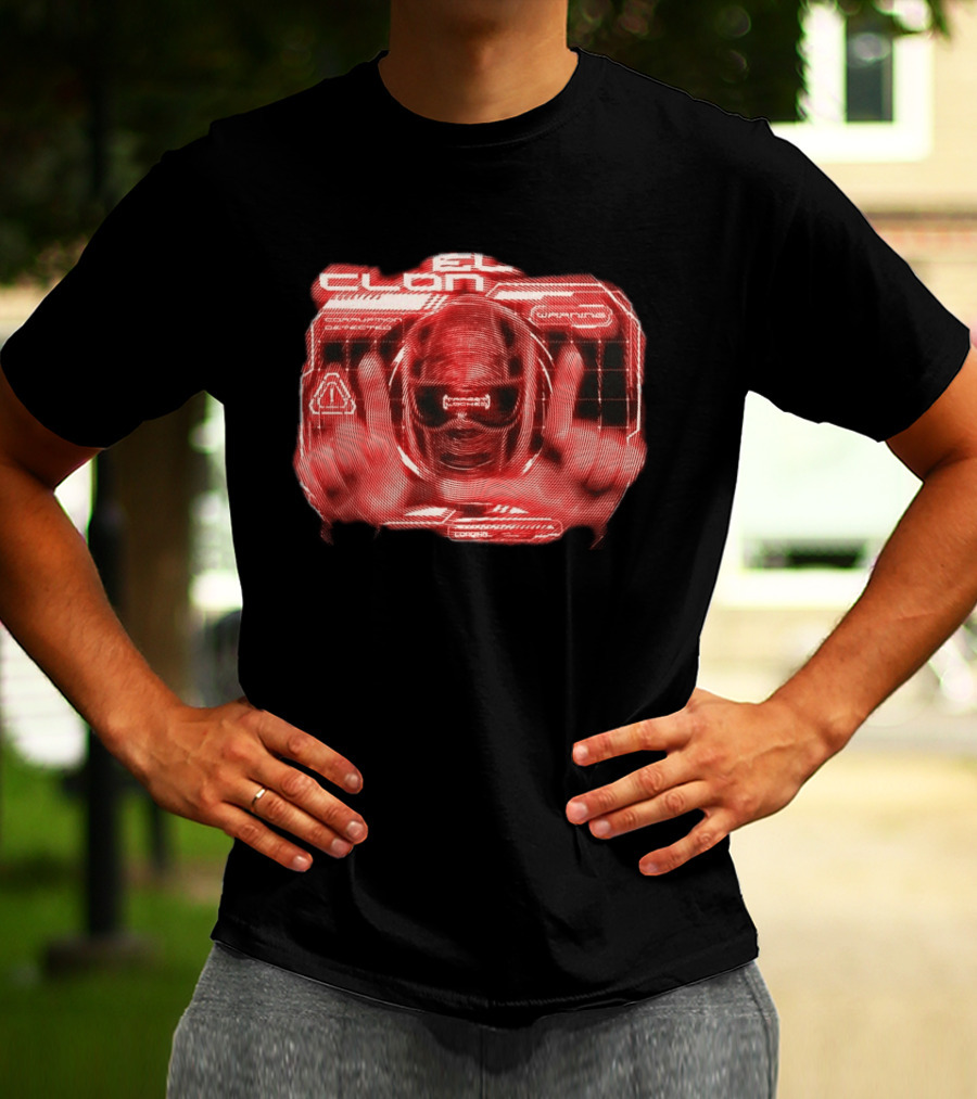 El Clon Warning Corruption Detected Red Alert Image T-Shirt
