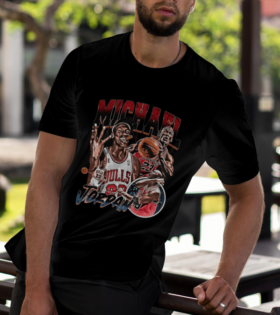 Michael Jordan Chicago Bulls NBA 90's Basketball Legend 23 T-Shirt