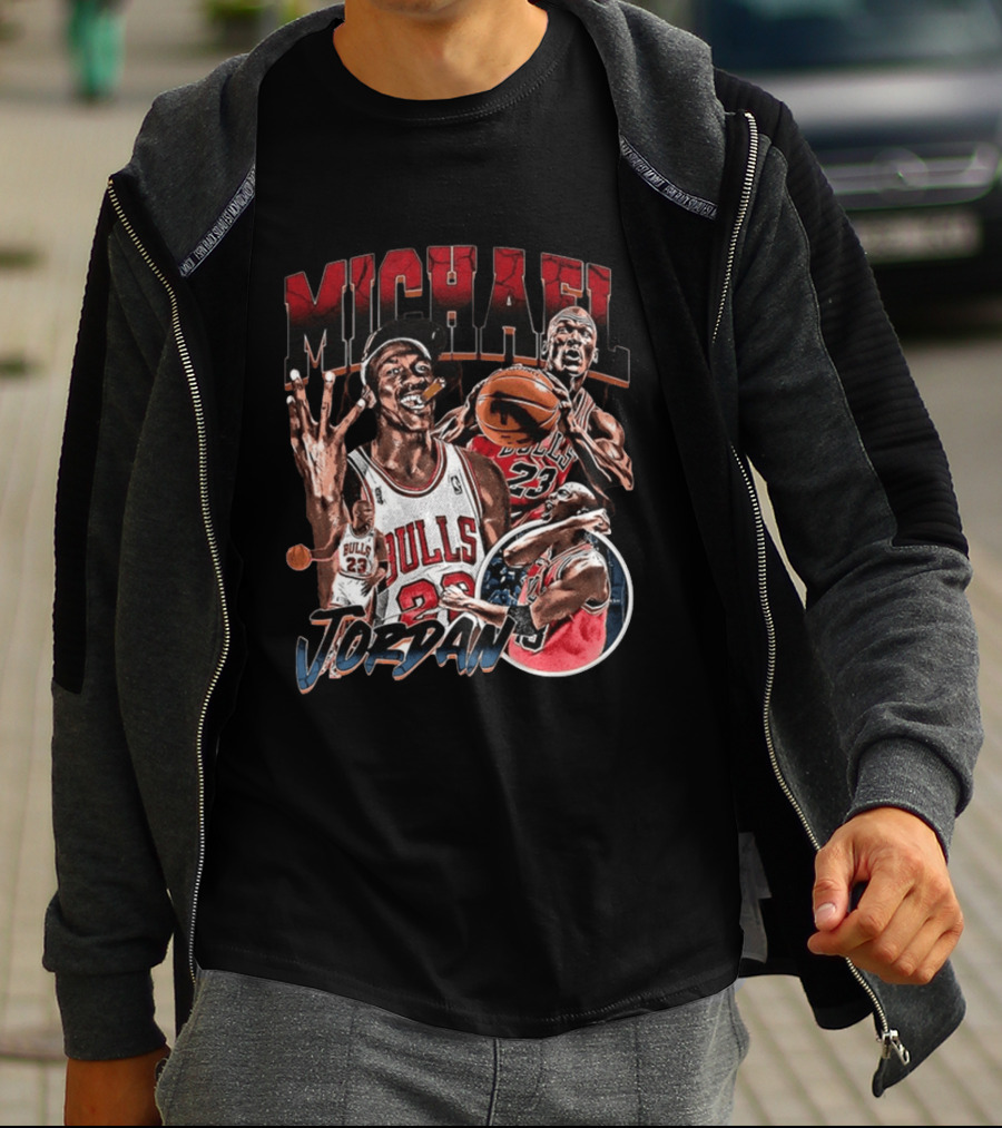 Michael Jordan Chicago Bulls NBA 90's Basketball Legend 23 T-Shirt