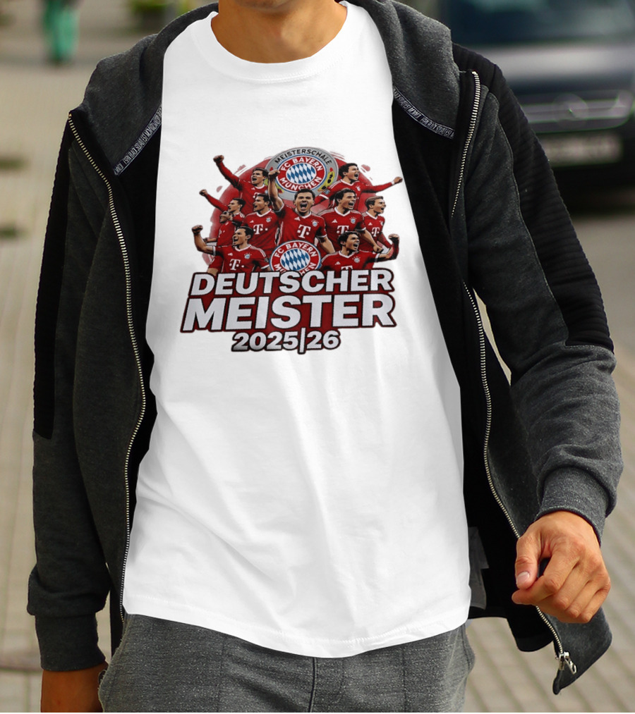FC Bayern Munich Deutscher Meister 2025 2026 Celebration T-Shirt