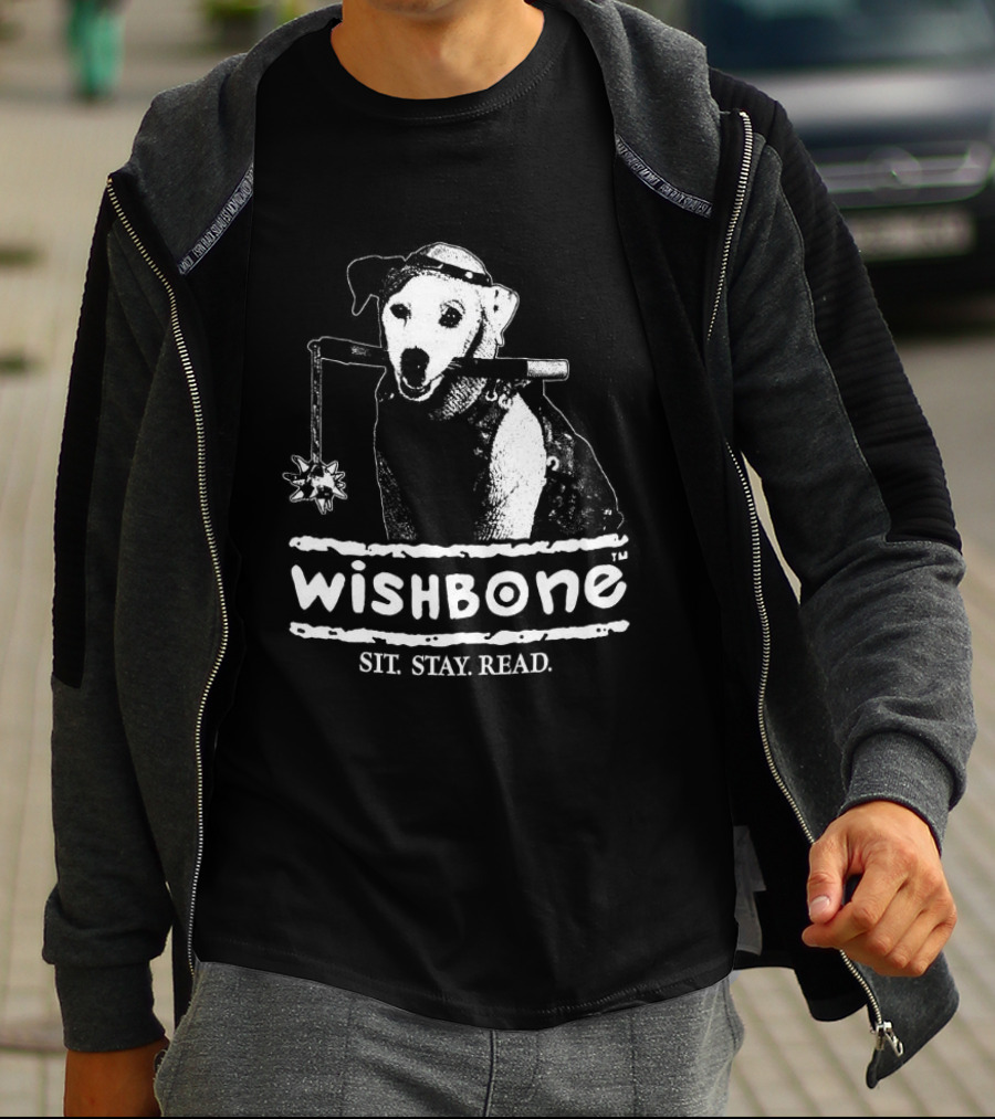 Wishbone Sit Stay Read Dog 1990 T-Shirt