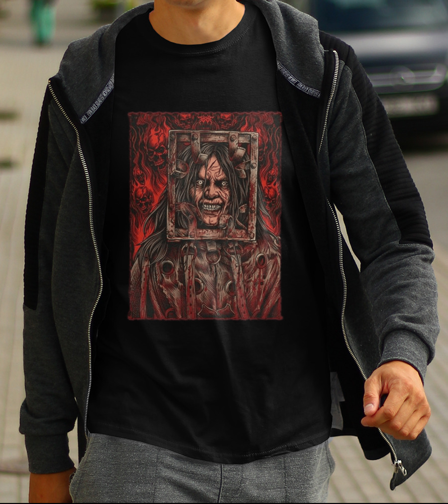 The Jackal Thir13en Ghosts 2001 Evil Soul Horror Movie Character Rugged T-Shirt