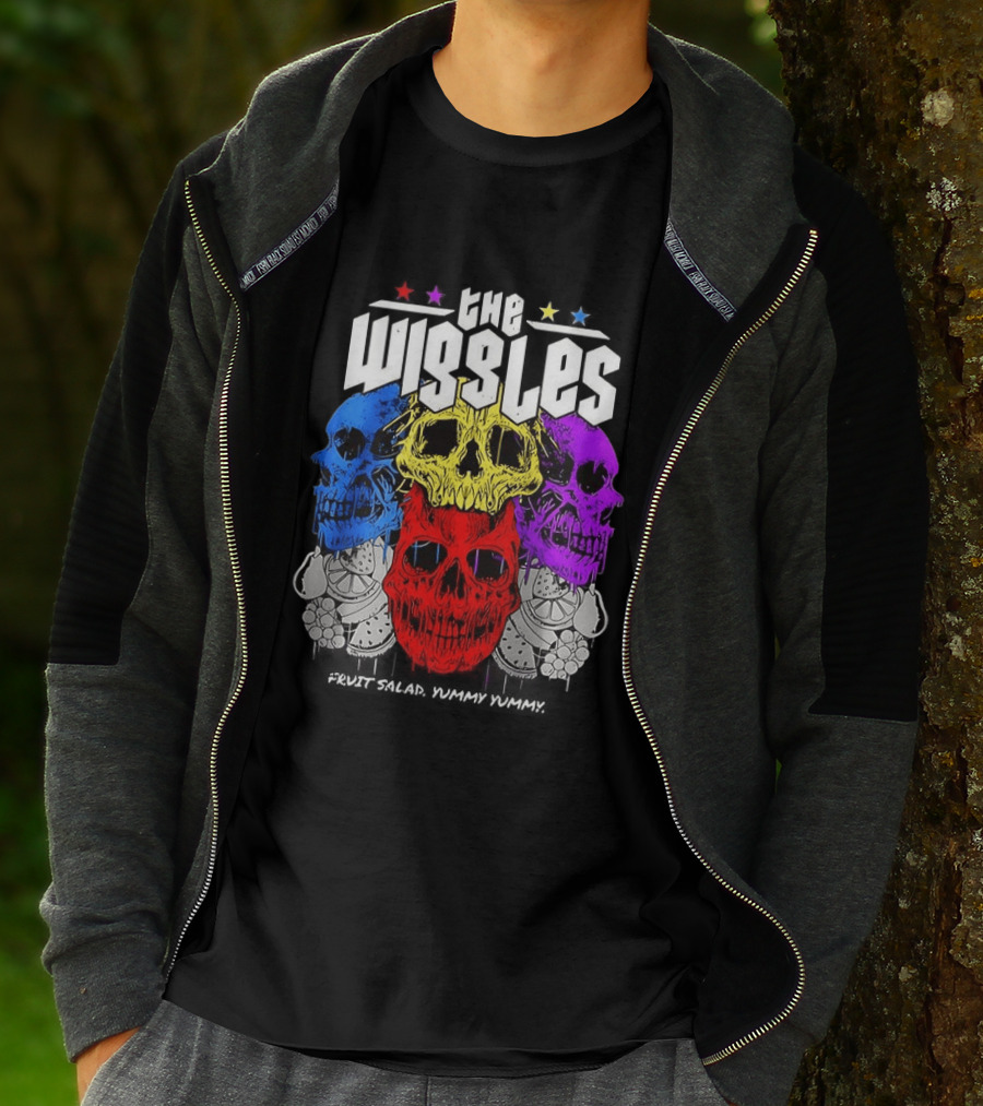 The Wiggles Fruit Salad Yummy Yummy Colorful Skull T-Shirt
