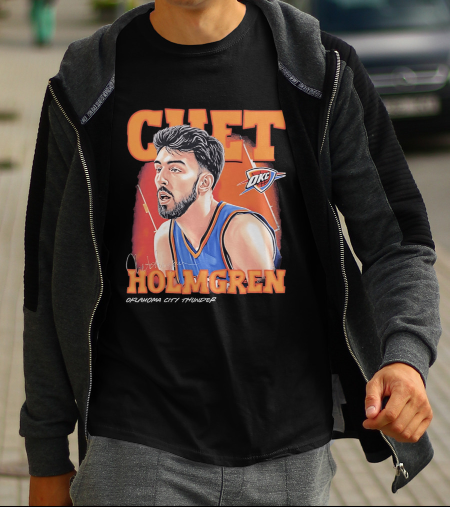 Chet Holmgren OKC Thunder 90s Airbrush T-Shirt
