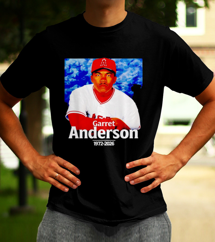 Garret Anderson Angels Tribute Baseball Legend 1972 2026 T-Shirt