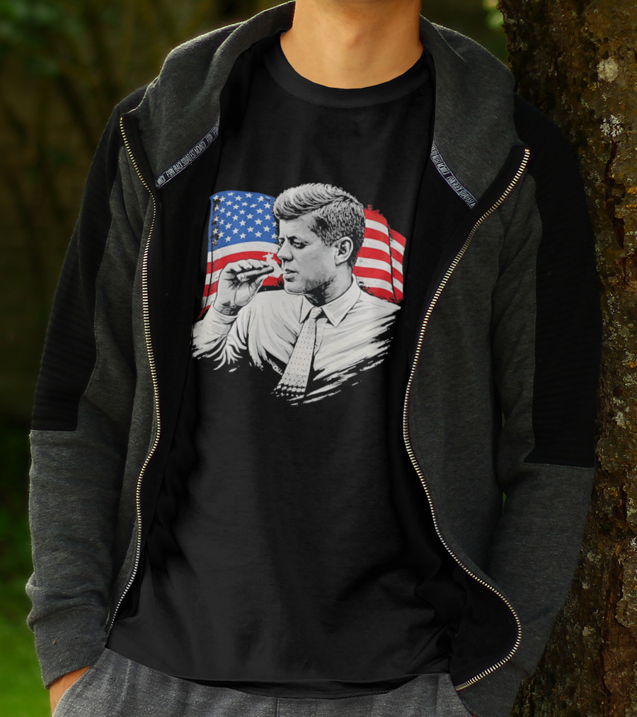 JFK Cigars American Flag 2026 T-Shirt