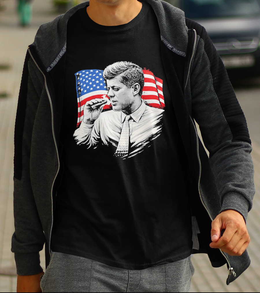 JFK Cigars American Flag 2026 T-Shirt