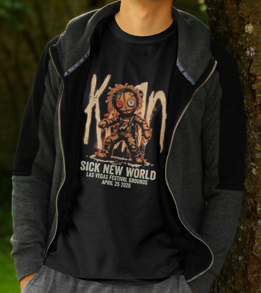 Korn Sick New World Festival 2026 Las Vegas Festival Grounds April 25 Stitch Doll T-Shirt