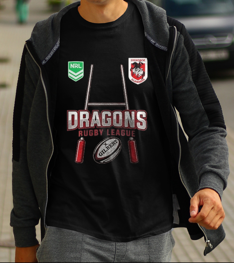 St George Illawarra Dragons Rugby League NRL Gilbert Ball T-Shirt