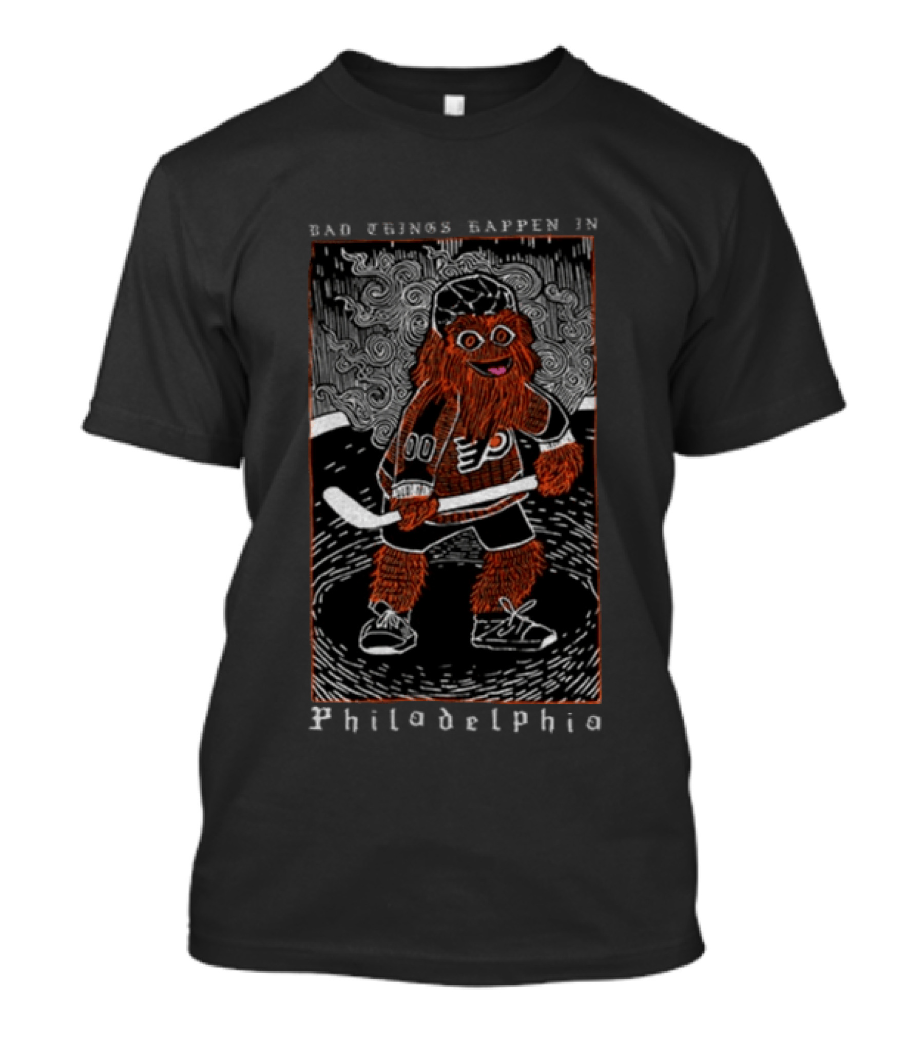 Philadelphia Flyers Gritty Bad Things Happen Hockey T-Shirt