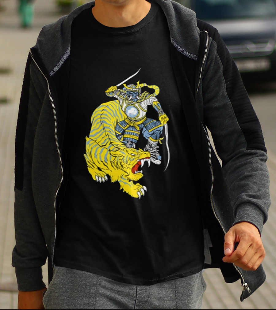 Buffalo Sabres Knight Battling Fierce Sabretooth Tiger T-Shirt
