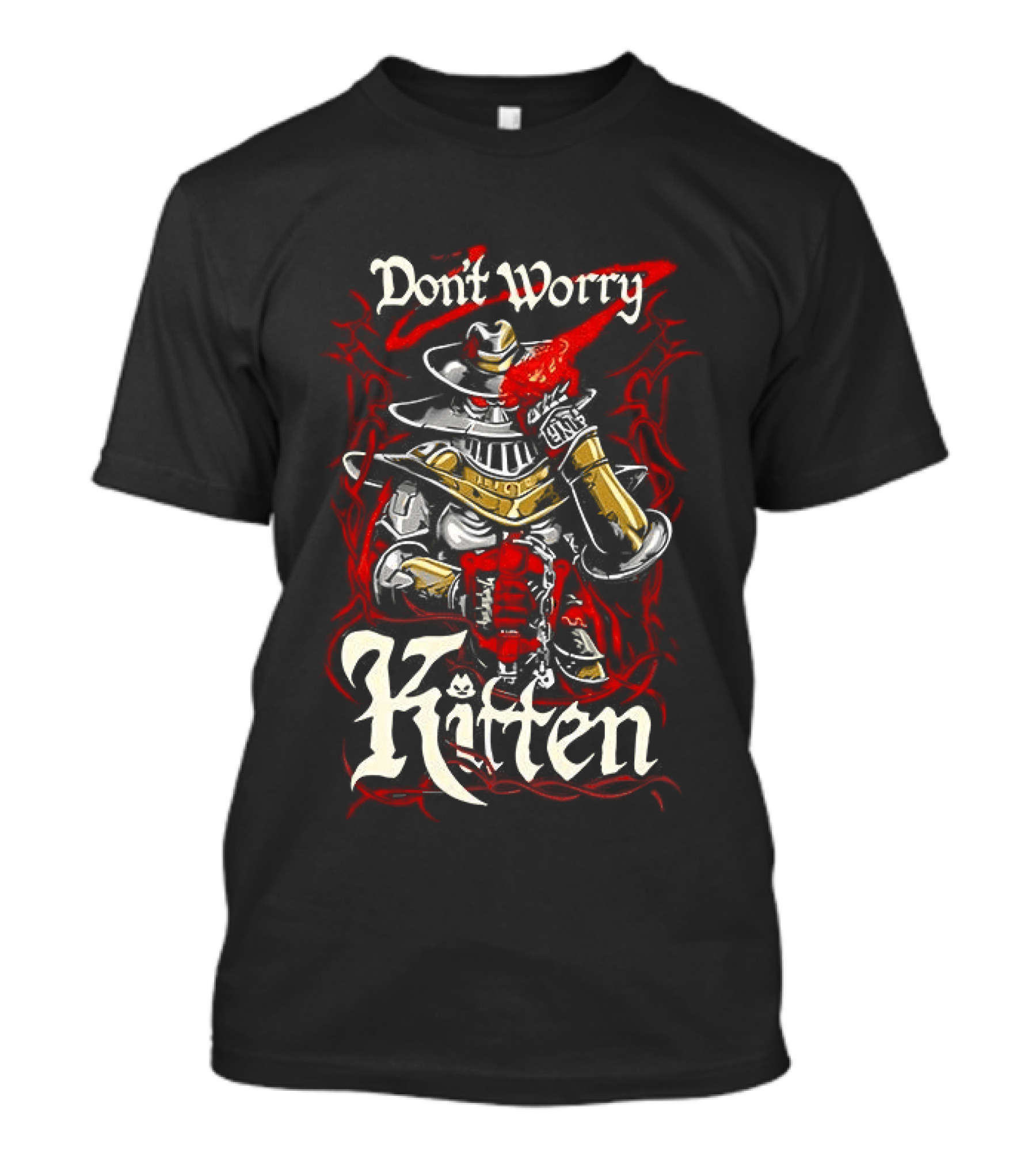 Don't Worry Kitten Meatcanyon Samurai Armor T-Shirt