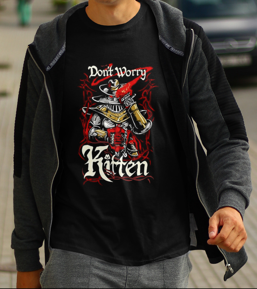 Don't Worry Kitten Meatcanyon Samurai Armor T-Shirt