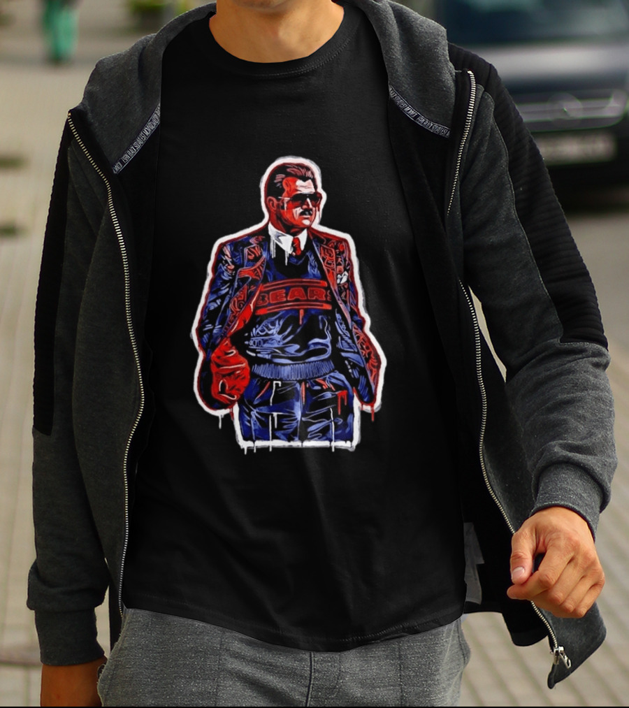 Mike Ditka Chicago Bears Football Graffiti T-Shirt