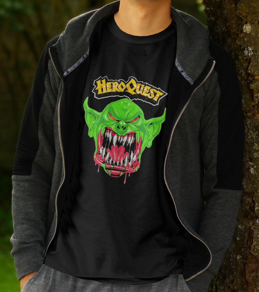 HeroQuest Orc Monster Face Graphic Iconic Fantasy Game T-Shirt