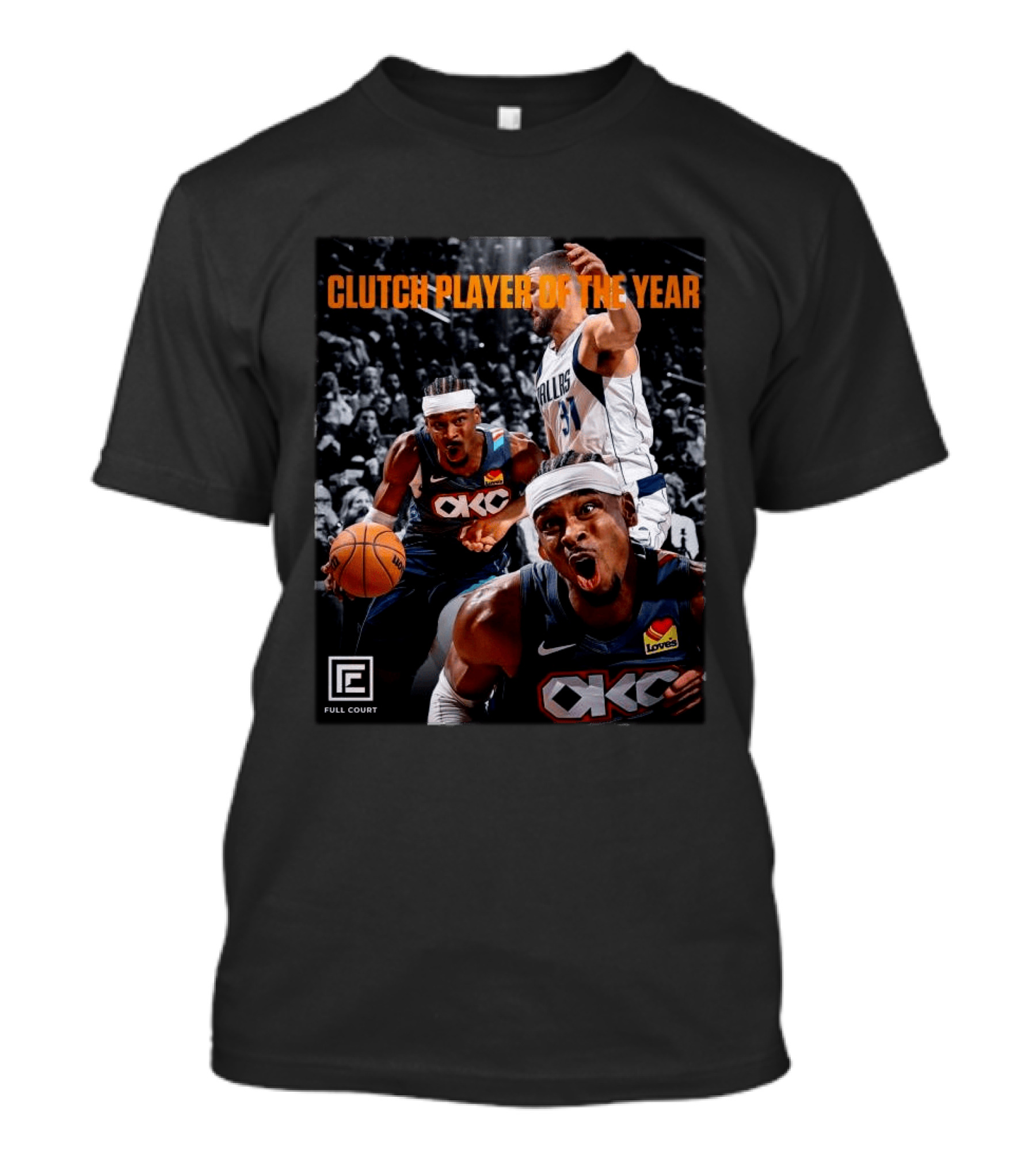 Clutch Player Of The Year NBA 2026 OKC Thunder SGA Full Court T-Shirt