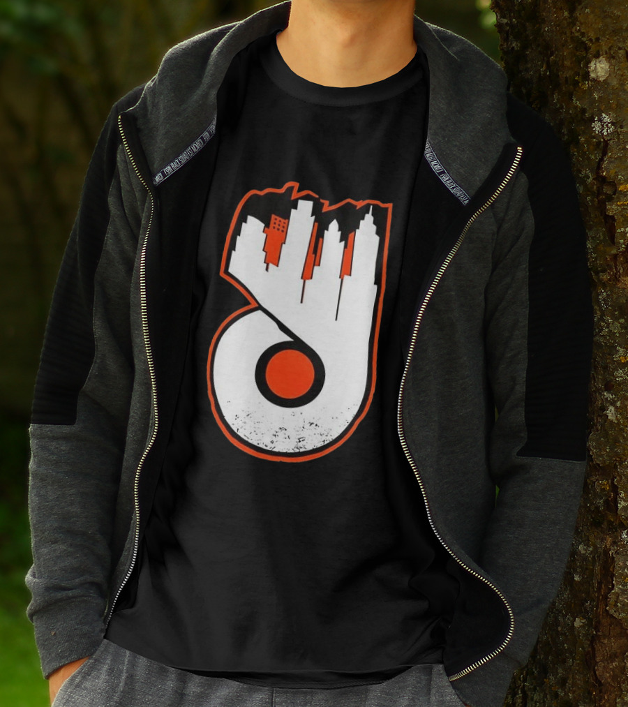 Philadelphia Flyers Skyline Emblem With Cityscape T-Shirt