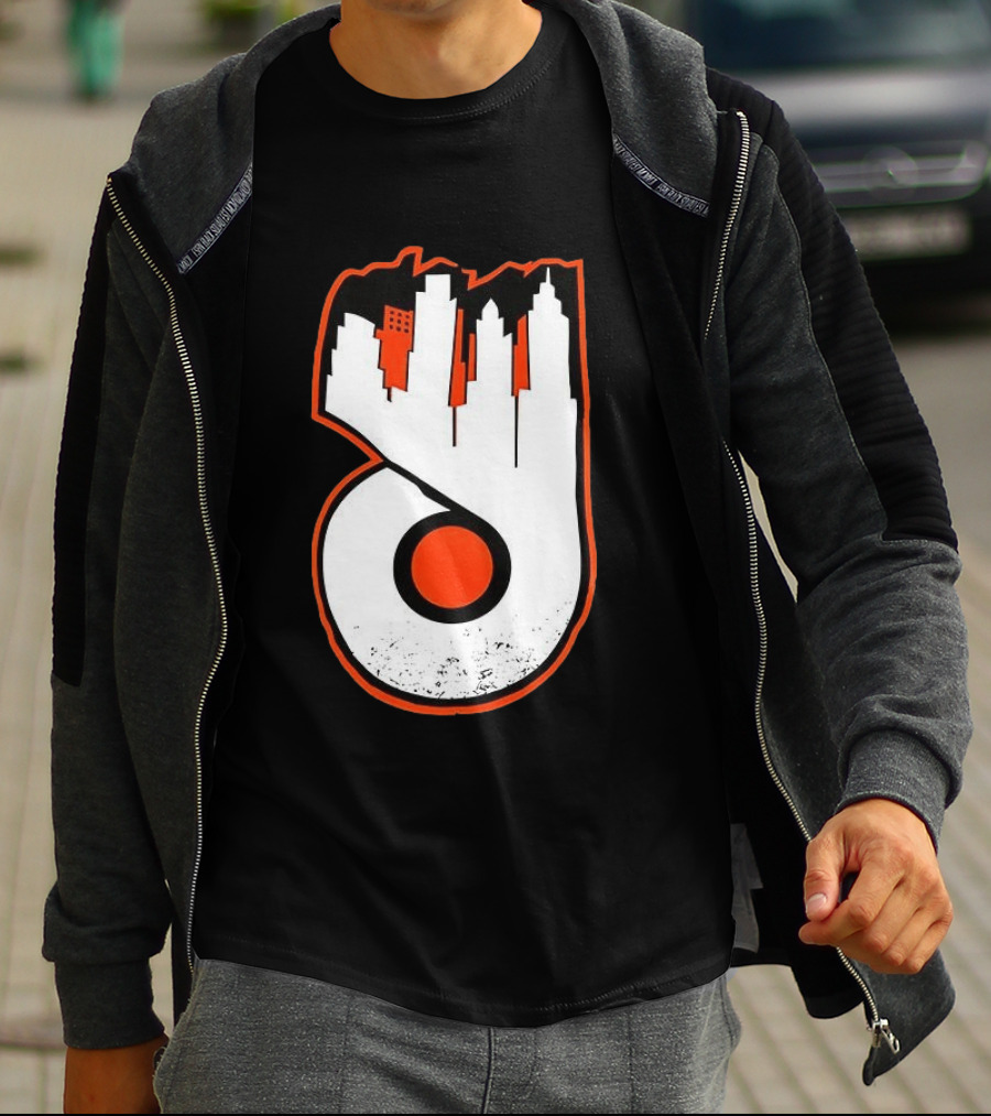 Philadelphia Flyers Skyline Emblem With Cityscape T-Shirt