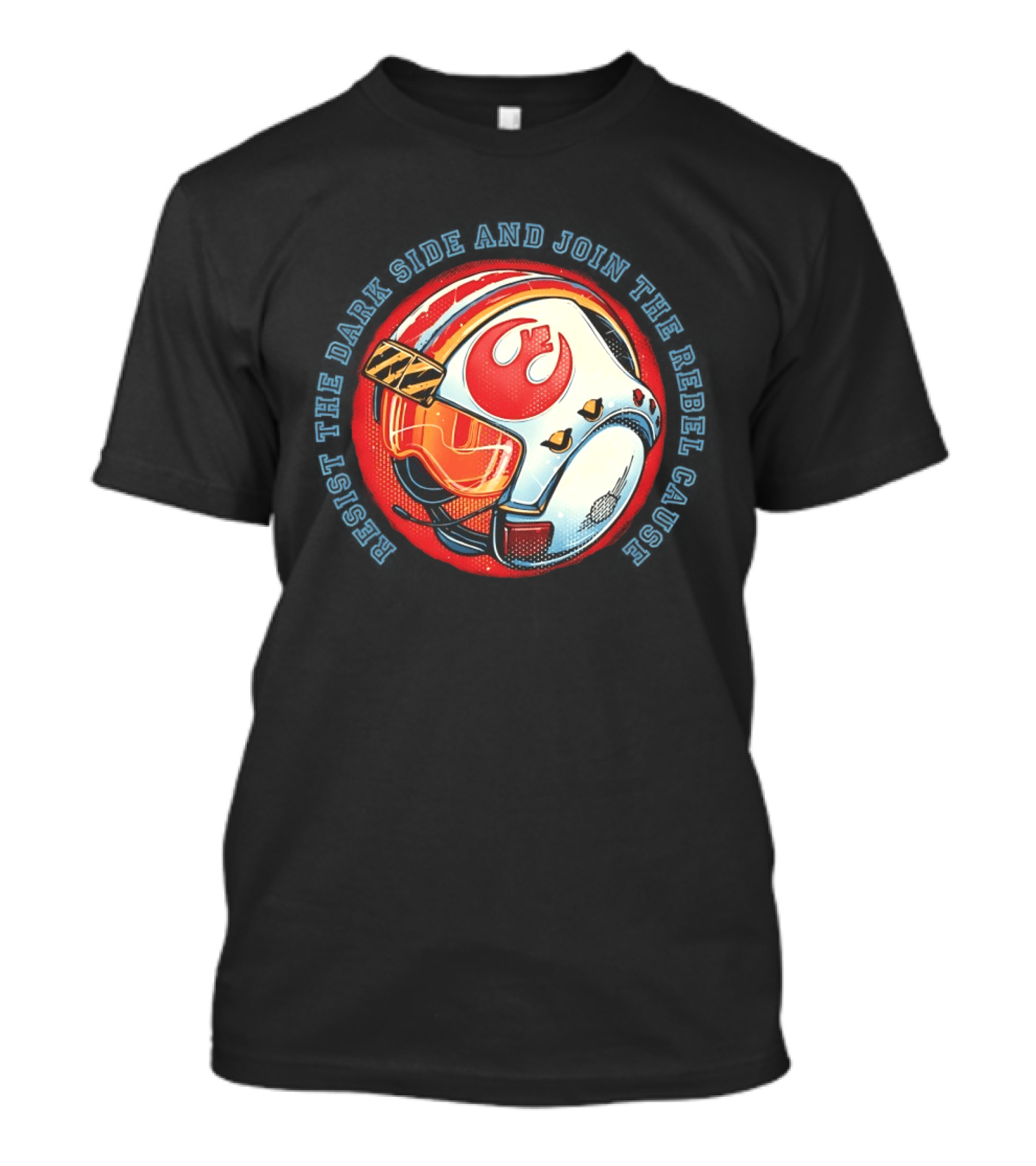 Resist The Dark Side And Join The Rebel Cause Starfighter Helmet T-Shirt