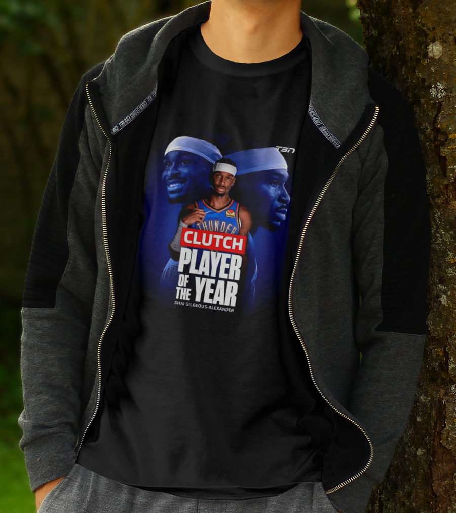 Shai Gilgeous Alexander Clutch Thunder Player Of The Year 2026 T-Shirt