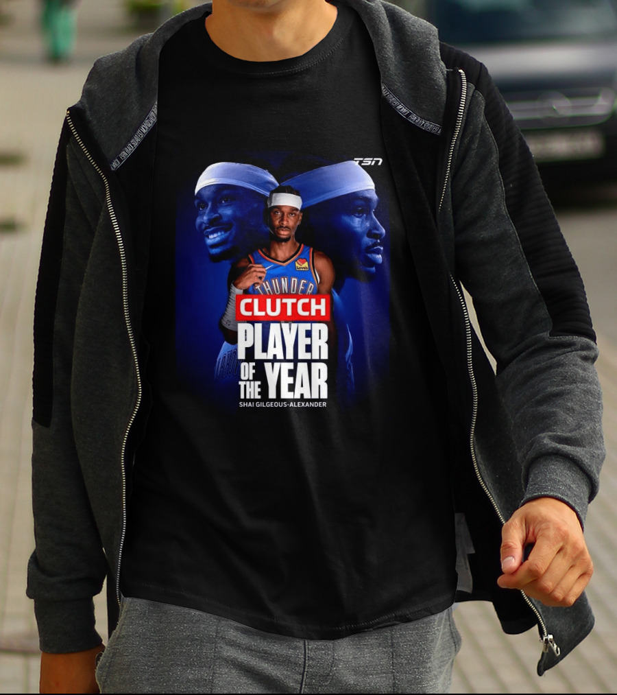 Shai Gilgeous Alexander Clutch Thunder Player Of The Year 2026 T-Shirt