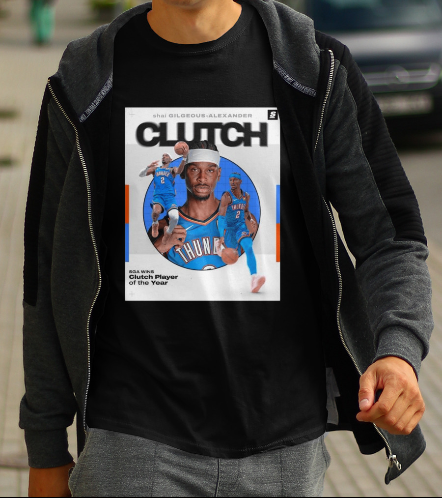 Shai Gilgeous Alexander Clutch Player Of The Year SGA Wins Thunder NBA T-Shirt
