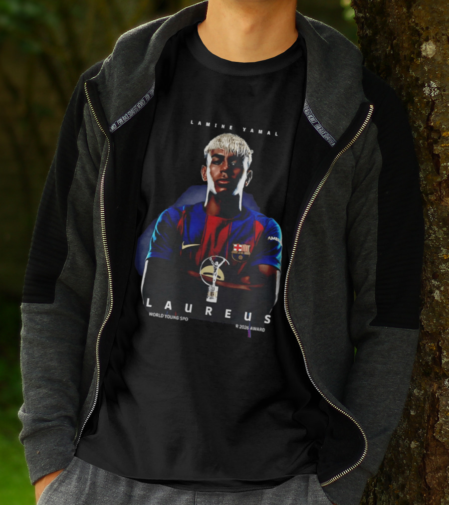 FC Barcelona Lamine Yamal Laureus World Young Sportsman 2026 Award T-Shirt
