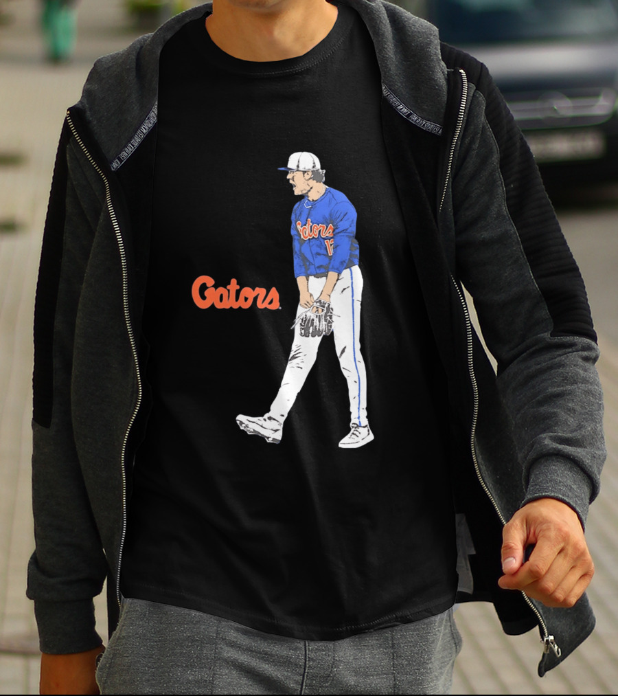 Liam Peterson Florida Gators Baseball Intense Scream Moment T-Shirt