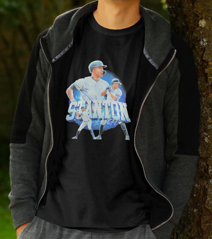 Giancarlo Stanton New York Yankees Baseball Collage T-Shirt