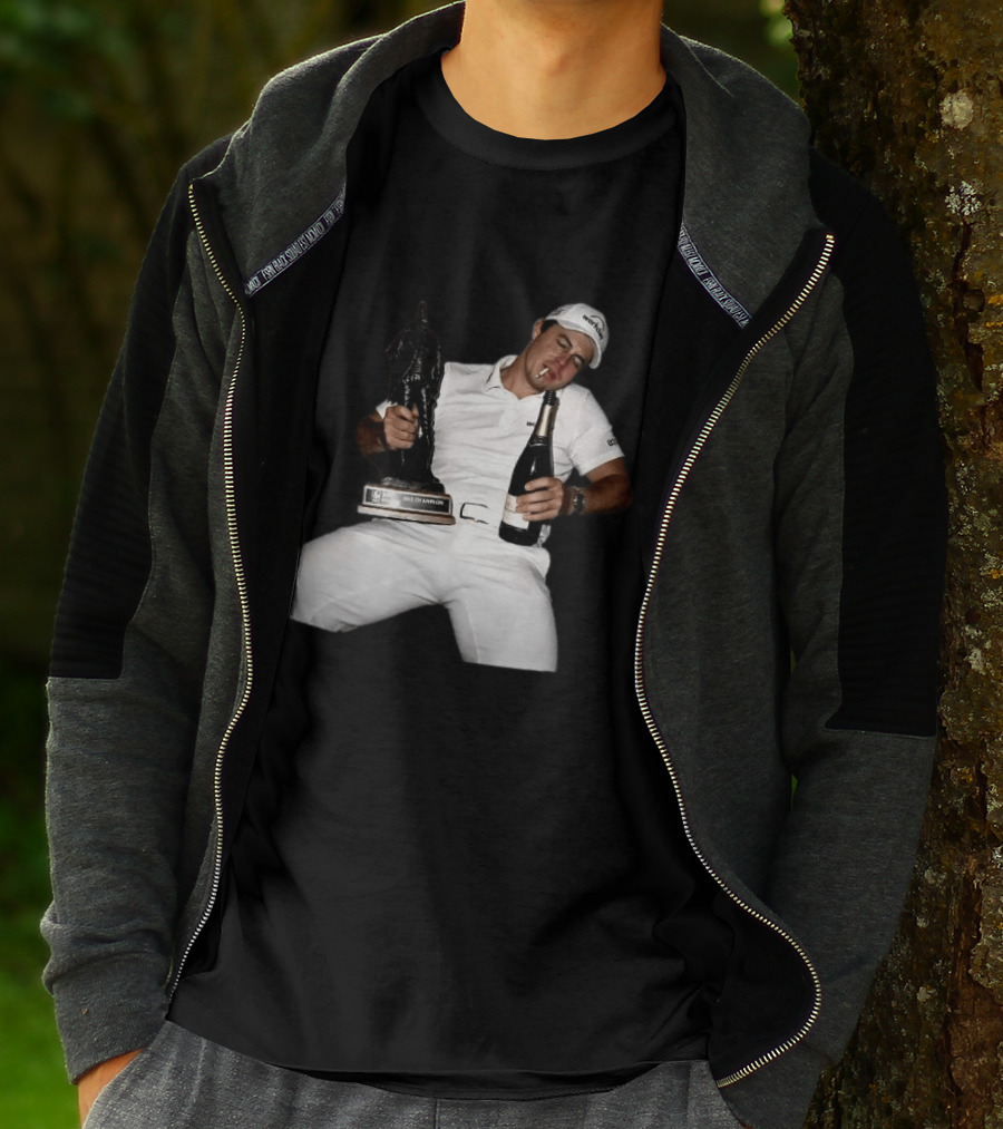 Matt Fitzpatrick Sleeping With Trophy And Wine T-Shirt