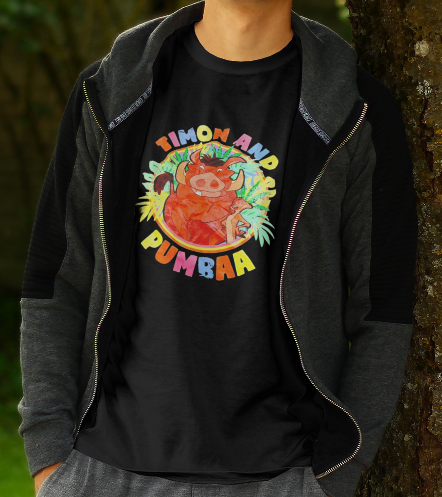 Timon And Pumbaa Colorful Jungle Adventure T-Shirt